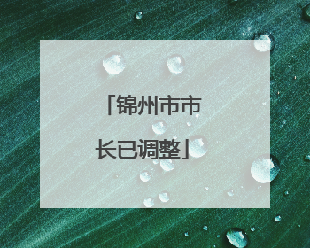 锦州市市长已调整