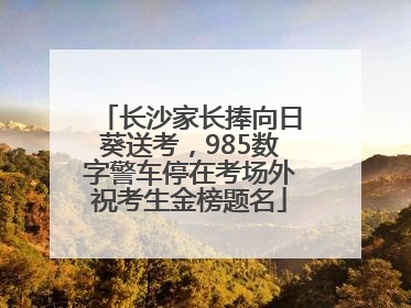 长沙家长捧向日葵送考，985数字警车停在考场外祝考生金榜题名