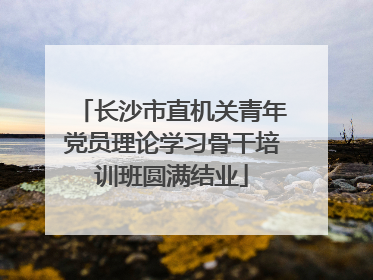 长沙市直机关青年党员理论学习骨干培训班圆满结业