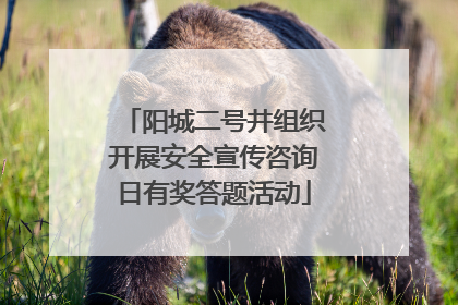 阳城二号井组织开展安全宣传咨询日有奖答题活动