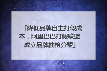 降低品牌自主打假成本，阿里巴巴打假联盟成立品牌抽检分盟