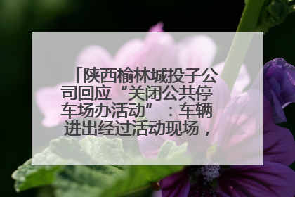 陕西榆林城投子公司回应“关闭公共停车场办活动”：车辆进出经过活动现场，为安全临时关闭