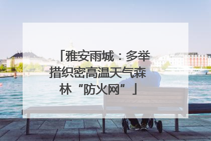 雅安雨城：多举措织密高温天气森林“防火网”