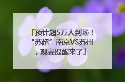 预计超5万人到场！“苏超”南京VS苏州，观赛提醒来了