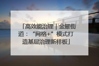 高效能治理｜金耀街道：“网格+”模式打造基层治理新样板