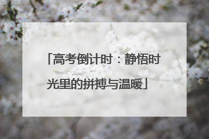 高考倒计时：静悟时光里的拼搏与温暖
