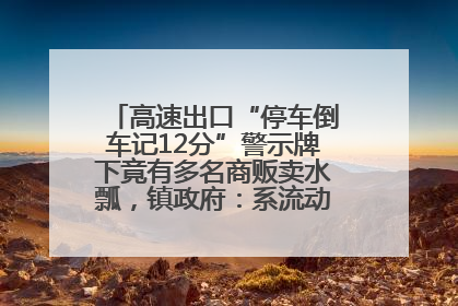 高速出口“停车倒车记12分”警示牌下竟有多名商贩卖水瓢，镇政府：系流动摊位，已多次劝离