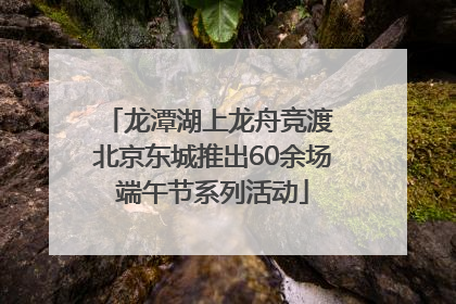 龙潭湖上龙舟竞渡 北京东城推出60余场端午节系列活动