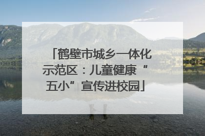 鹤壁市城乡一体化示范区：儿童健康“五小”宣传进校园