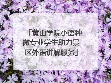 黄山学院小语种微专业学生助力景区外语讲解服务