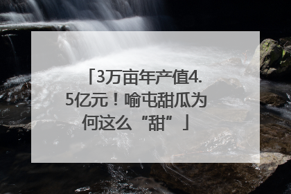 3万亩年产值4.5亿元！喻屯甜瓜为何这么“甜”