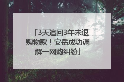 3天追回3年未退购物款！安岳成功调解一网购纠纷