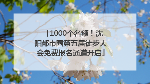 1000个名额！沈阳都市圈第五届徒步大会免费报名通道开启