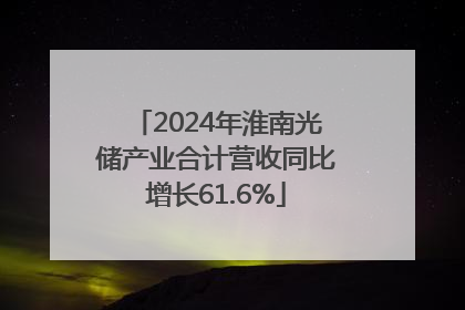 2024年淮南光储产业合计营收同比增长61.6%