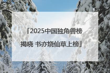 2025中国独角兽榜揭晓 书亦烧仙草上榜