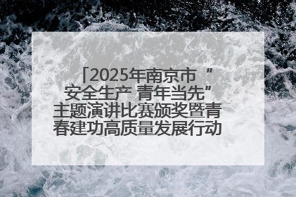 2025年南京市“安全生产 青年当先”主题演讲比赛颁奖暨青春建功高质量发展行动出征仪式举行