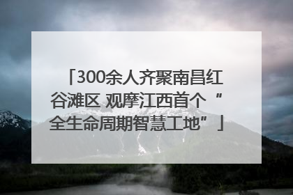 300余人齐聚南昌红谷滩区 观摩江西首个“全生命周期智慧工地”