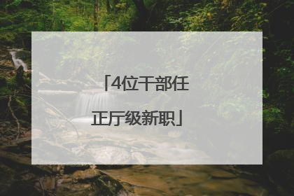4位干部任正厅级新职