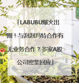 LABUBU爆火出圈！与泡泡玛特合作有无业务合作？多家A股公司密集回应